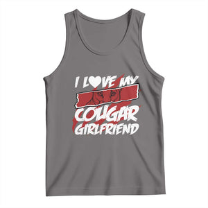 Funny Boyfriend Tank Top I Love My Cougar Girlfriend Valentines TS09 Deep Heather Print Your Wear