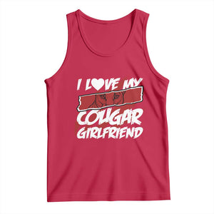 Funny Boyfriend Tank Top I Love My Cougar Girlfriend Valentines TS09 Red Print Your Wear