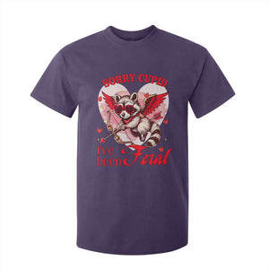 Funny Valentine's Day T Shirt For Kid Sorry Cupid I've Been Feral Raccoon TS09 Purple Print Your Wear
