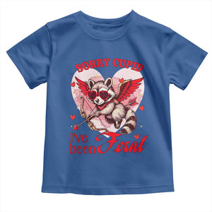 Funny Valentine's Day Toddler T Shirt Sorry Cupid I've Been Feral Raccoon TS09 Royal Blue Print Your Wear