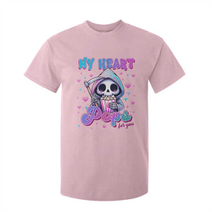 Funny Valentine's Day T Shirt For Kid My Heart Pops For You Cute Death Grim Popcorn TS09 Light Pink Print Your Wear