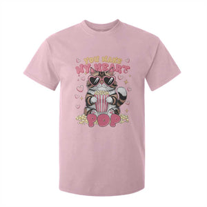 Funny Valentine's Day T Shirt For Kid You Make My Heart Pop Cute Cat Popcorn TS09 Light Pink Print Your Wear