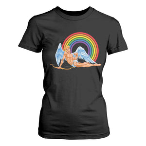Funny Valentine's Day LGBT Cupid T Shirt For Women TS09 Black Print Your Wear