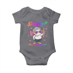Funny Single You're Welcome Baby Onesie Rainbow LGBT Cupid TS09 Charcoal Print Your Wear