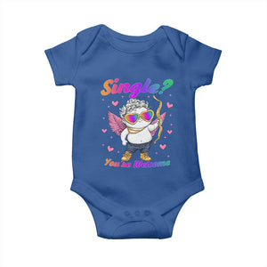 Funny Single You're Welcome Baby Onesie Rainbow LGBT Cupid TS09 Royal Blue Print Your Wear