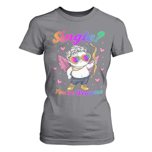 Funny Single You're Welcome T Shirt For Women Rainbow LGBT Cupid TS09 Charcoal Print Your Wear