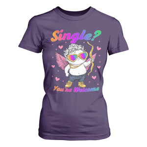 Funny Single You're Welcome T Shirt For Women Rainbow LGBT Cupid TS09 Purple Print Your Wear