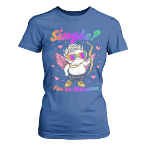 Funny Single You're Welcome T Shirt For Women Rainbow LGBT Cupid TS09 Royal Blue Print Your Wear