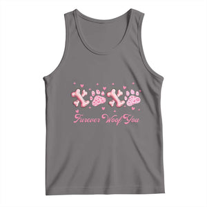 Valentine's Day Dog Lover Tank Top Furever Woof You Paw XO TS09 Deep Heather Print Your Wear