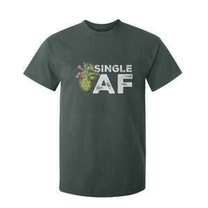 Funny Anti Valentine T Shirt For Kid Single AF Heart Cactus TS09 Dark Forest Green Print Your Wear