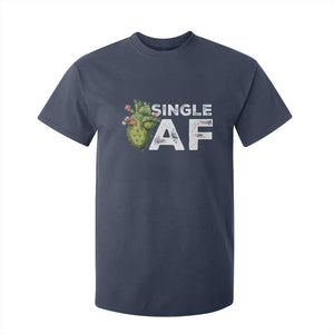Funny Anti Valentine T Shirt For Kid Single AF Heart Cactus TS09 Navy Print Your Wear