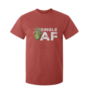 Funny Anti Valentine T Shirt For Kid Single AF Heart Cactus TS09 Red Print Your Wear