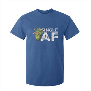 Funny Anti Valentine T Shirt For Kid Single AF Heart Cactus TS09 Royal Blue Print Your Wear