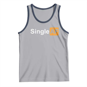 Funny Anti Valentine Single AF Tank Top TS09 Athletic Heather Navy Print Your Wear