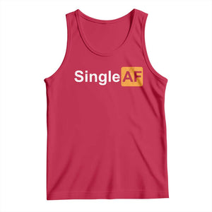 Funny Anti Valentine Single AF Tank Top TS09 Red Print Your Wear