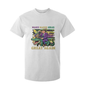 Funny Mardi Gras Trump T Shirt For Kid Make Mardi Gras Great Again Alligator Louisiana TS09 White Print Your Wear