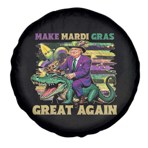 Funny Mardi Gras Trump Spare Tire Cover Make Mardi Gras Great Again Alligator Louisiana TS09 Print Your Wear