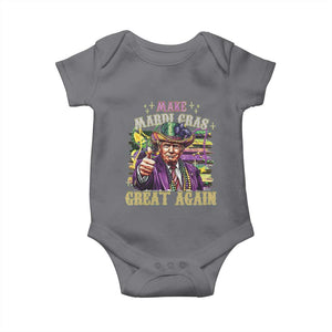 Funny Fat Tuesday Trump Baby Onesie Make Mardi Gras Great Again TS09 Charcoal Print Your Wear