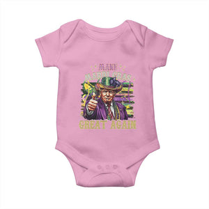 Funny Fat Tuesday Trump Baby Onesie Make Mardi Gras Great Again TS09 Light Pink Print Your Wear