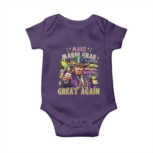 Funny Fat Tuesday Trump Baby Onesie Make Mardi Gras Great Again TS09 Purple Print Your Wear