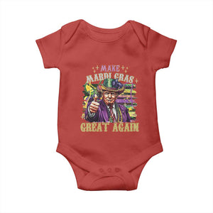 Funny Fat Tuesday Trump Baby Onesie Make Mardi Gras Great Again TS09 Red Print Your Wear