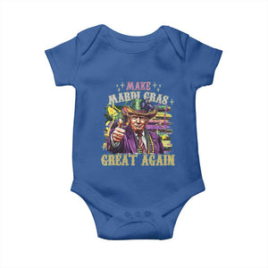Funny Fat Tuesday Trump Baby Onesie Make Mardi Gras Great Again TS09 Royal Blue Print Your Wear