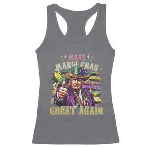 Funny Fat Tuesday Trump Racerback Tank Top Make Mardi Gras Great Again TS09 Charcoal Print Your Wear