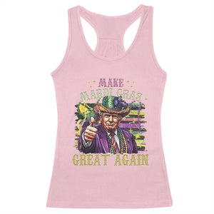 Funny Fat Tuesday Trump Racerback Tank Top Make Mardi Gras Great Again TS09 Light Pink Print Your Wear