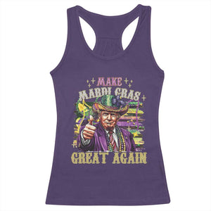 Funny Fat Tuesday Trump Racerback Tank Top Make Mardi Gras Great Again TS09 Purple Print Your Wear