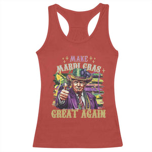 Funny Fat Tuesday Trump Racerback Tank Top Make Mardi Gras Great Again TS09 Red Print Your Wear