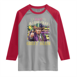 Funny Fat Tuesday Trump Raglan Shirt Make Mardi Gras Great Again TS09 Sport Gray Red Print Your Wear