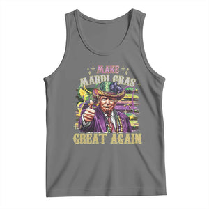 Funny Fat Tuesday Trump Tank Top Make Mardi Gras Great Again TS09 Black Heather Print Your Wear
