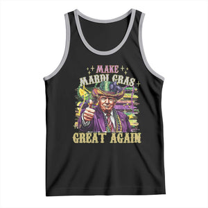 Funny Fat Tuesday Trump Tank Top Make Mardi Gras Great Again TS09 Black Athletic Heather Print Your Wear