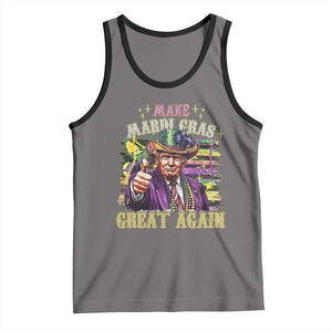 Funny Fat Tuesday Trump Tank Top Make Mardi Gras Great Again TS09 Deep Heather Black Print Your Wear