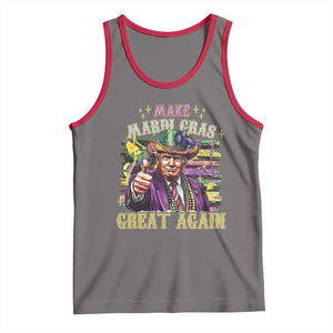 Funny Fat Tuesday Trump Tank Top Make Mardi Gras Great Again TS09 Deep Heather Red Print Your Wear