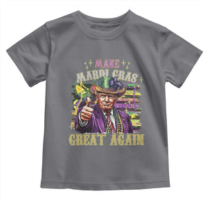 Funny Fat Tuesday Trump Toddler T Shirt Make Mardi Gras Great Again TS09 Charcoal Print Your Wear