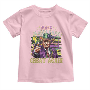 Funny Fat Tuesday Trump Toddler T Shirt Make Mardi Gras Great Again TS09 Light Pink Print Your Wear