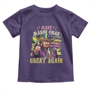 Funny Fat Tuesday Trump Toddler T Shirt Make Mardi Gras Great Again TS09 Purple Print Your Wear