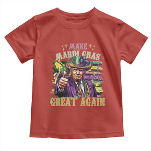 Funny Fat Tuesday Trump Toddler T Shirt Make Mardi Gras Great Again TS09 Red Print Your Wear