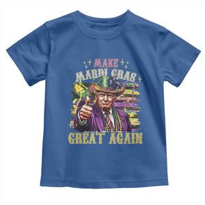 Funny Fat Tuesday Trump Toddler T Shirt Make Mardi Gras Great Again TS09 Royal Blue Print Your Wear