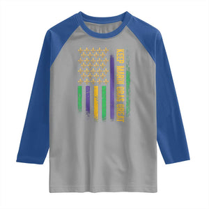Keep Mardi Gras Great Raglan Shirt American Flag Fleur De Lis TS09 Sport Gray Royal Print Your Wear