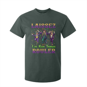 Funny Mardi Gras Trump T Shirt For Kid Laissez Les Bon Temps Rouler Trump Dancing TS09 Dark Forest Green Print Your Wear