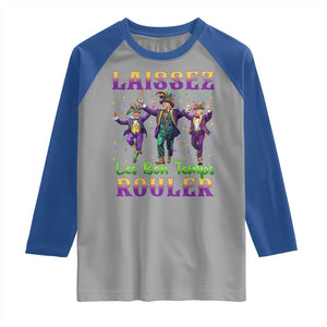 Funny Mardi Gras Trump Raglan Shirt Laissez Les Bon Temps Rouler Trump Dancing TS09 Sport Gray Royal Print Your Wear