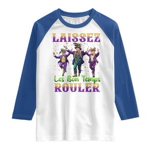 Funny Mardi Gras Trump Raglan Shirt Laissez Les Bon Temps Rouler Trump Dancing TS09 White Royal Print Your Wear