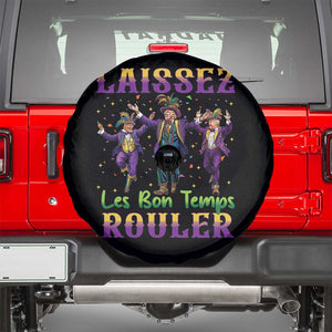 Funny Mardi Gras Trump Spare Tire Cover Laissez Les Bon Temps Rouler Trump Dancing TS09 Black Print Your Wear