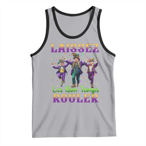 Funny Mardi Gras Trump Tank Top Laissez Les Bon Temps Rouler Trump Dancing TS09 Athletic Heather Black Print Your Wear