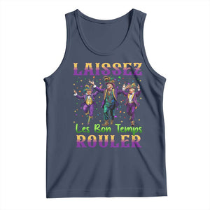 Funny Mardi Gras Trump Tank Top Laissez Les Bon Temps Rouler Trump Dancing TS09 Navy Print Your Wear