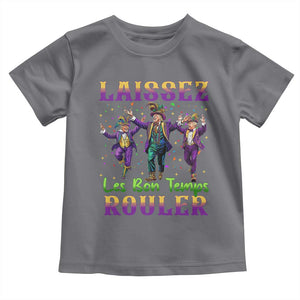 Funny Mardi Gras Trump Toddler T Shirt Laissez Les Bon Temps Rouler Trump Dancing TS09 Charcoal Print Your Wear