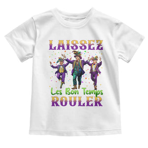 Funny Mardi Gras Trump Toddler T Shirt Laissez Les Bon Temps Rouler Trump Dancing TS09 White Print Your Wear