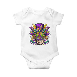 Mardi Gras Mask Trump Baby Onesie Fat Tuesday NOLA Louisiana TS09 White Print Your Wear